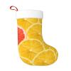 TOMPPY Christmas Stocking with Orange Pattern, Printed White Plush Cuff, 45 cm view 3
