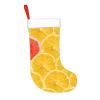 TOMPPY Christmas Stocking with Orange Pattern, Printed White Plush Cuff, 45 cm view 4