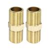 M METERXITY 2-Pack Brass Male-to-Male Pipe Fitting Extenders, G1/2 Thread, 50 mm view 1