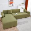 LJQAIZYL Waterproof Jacquard Sofa Cover for L-Shaped, U-Shaped and Sectional Sofas, Green, 2–3 Seats view 2