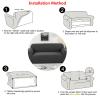 LJQAIZYL Waterproof Jacquard Sofa Cover for L-Shaped, U-Shaped and Sectional Sofas, Green, 2–3 Seats view 4