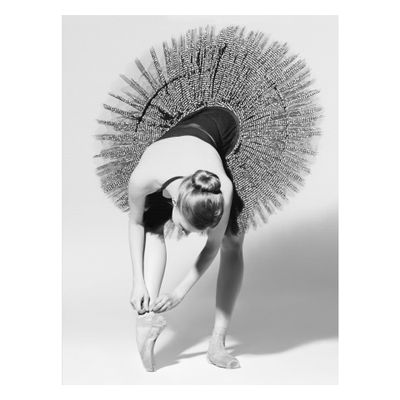 STYLER Canvas Wall Art Ballerina 60 x 80 cm (Ready to Hang), Graceful Black-and-White Dance Art for Living Room and Bedroom, Timeless Elegance
