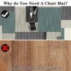 Round Chair Mat for Hard Floors, 160 cm view 4