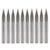 WZFC 10-Piece 3.175 mm Shank 3-Flute PCB Engraving Bit Set, Pyramid CNC Cutter, 30° x 0.1 mm view 1