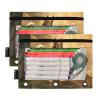 3-Ring Binder Pencil Pouch, Clear Window, Yellow Horse Design, 2-Pack view 2