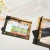 3-Ring Binder Pencil Pouch, Clear Window, Yellow Horse Design, 2-Pack view 4
