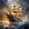 ECUCU 5D Diamond Painting Kit, Sailing Ship at Sea, 30 x 40 cm view 1
