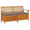 Festnight Garden Bench with Storage, Solid Acacia Wood, 148 x 62 x 84 cm view 1