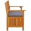 Festnight Garden Bench with Storage, Solid Acacia Wood, 148 x 62 x 84 cm view 4