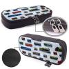 ZaKhs Train Carsprint Pencil Case for Boys and Girls, Large Capacity, Black view 4