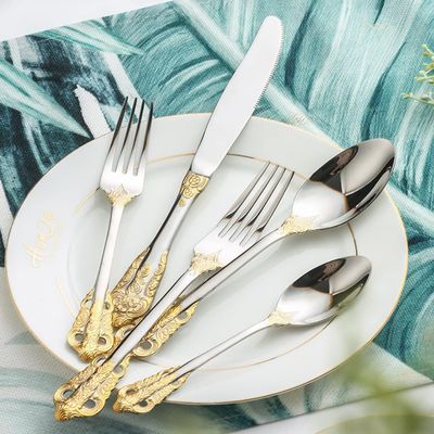 ESSONIO 30-Piece Gold-Accent Flatware Set for 6