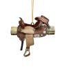 Christmas Tree Ornament Dog Hanging Chair Kids' Room for Horse Lovers Western Cowboys (H, One Size) Funny Mini Christmas Ball Pendant view 1