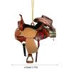 Christmas Tree Ornament Dog Hanging Chair Kids' Room for Horse Lovers Western Cowboys (H, One Size) Funny Mini Christmas Ball Pendant view 2