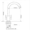 Modern Black Kitchen Faucet, 360° Swivel, Two-Handle Mixer view 4