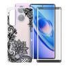 AQGG Case + 2 Screen Protectors for Blackview A200 Pro (6.67"), Clear TPU, Black Rose view 1