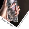 AQGG Case + 2 Screen Protectors for Blackview A200 Pro (6.67"), Clear TPU, Black Rose view 2