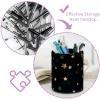 VAPOKF Desk Pen Holder and Organizer, Pencil Cup and Makeup Brush Holder, Night Sky with Gold Stars view 4
