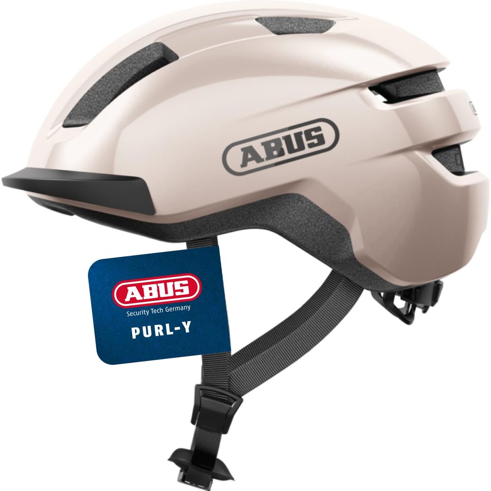 ABUS Purl-Y Bicycle Helmet for E-Bikes and Speed Pedelecs, NTA Helmet for Adults and Teens, Beige, Size L