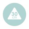 MILAN 30 cm New Look Orange Triangle Ruler, Durable Plastic view 3