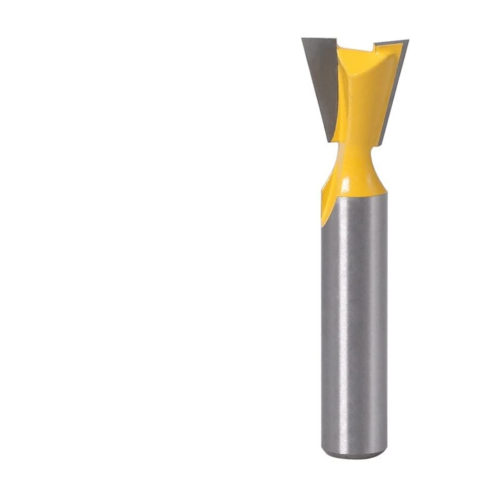PFRANK 1-Piece 8 mm Shank 14° Dovetail Router Bit for Wood (8 × 15.9 mm)