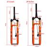 ZECHAO 27.5/29 in MTB Air Suspension Fork, 140 mm Travel, 100 x 15 mm Axle, Rebound Adjustment view 2