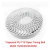 RAHBI Trapezoidal PU T10 Open Timing Belt, Widths 15/20/25/30/40/50 mm, Steel-Reinforced Polyurethane, T10-15/T10-20/T10-25, Leisurely (Size: 8 m, Color: 40 mm) view 2