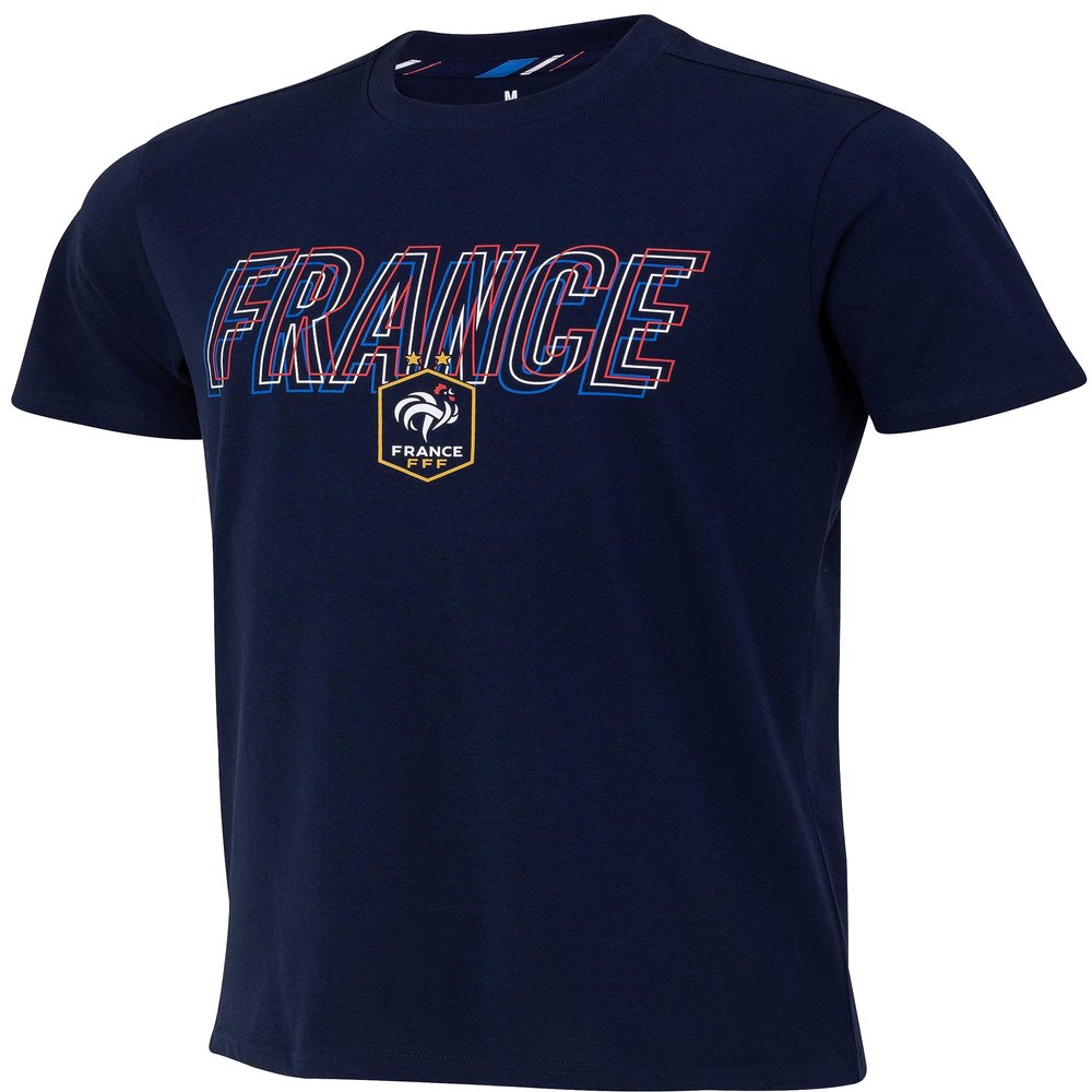 FFF Fan T-Shirt, Official French National Soccer Team Collection, Blue, S