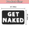 Qleewei Get Naked Bath Mat, Funny, Soft, Non-Slip, Cute, Black, 81.3 x 50.8 cm view 2