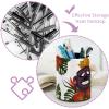 Eslifey Round Pen Holder for Desk, Tribe Horror Masks and Flowers view 4
