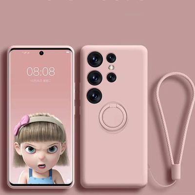 nulala Silicone Case Compatible with Samsung Galaxy A04e, Ring Holder, Strap and Magnetic Car Mount