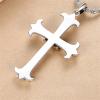 OdDdot Silver Cross Pendant Necklace, Unisex Vintage Style view 3