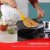Vinod Zest Plus Cast Aluminum Nonstick Tawa, 28 cm, Induction-Compatible, Black view 2