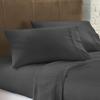 HUNTER BEDDING 4-Piece Sheet Set, Extra Soft, 15-Inch Deep Pockets, 400 Thread Count, 100% Egyptian Cotton, Dark Gray Stripe view 2