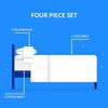 HUNTER BEDDING 4-Piece Sheet Set, Extra Soft, 15-Inch Deep Pockets, 400 Thread Count, 100% Egyptian Cotton, Dark Gray Stripe view 4