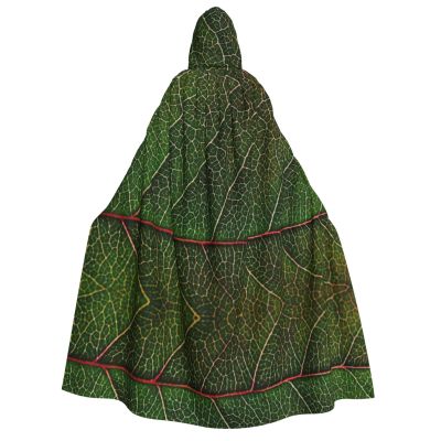 SSIMOO Green Leaf-Textured Veined Cosplay Cloak for Women – Unisex Vampire Cloak for Halloween
