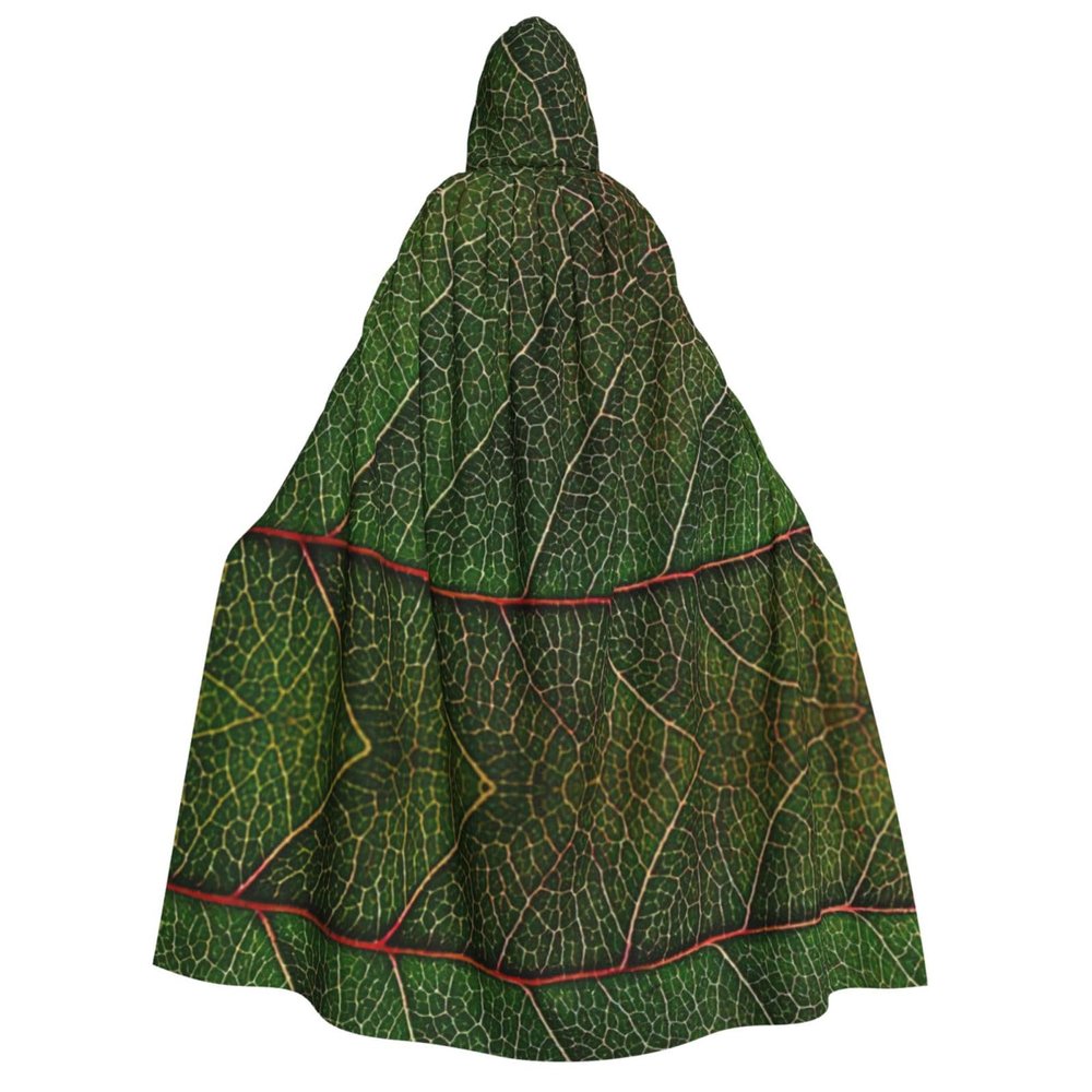 SSIMOO Green Leaf-Textured Veined Cosplay Cloak for Women – Unisex Vampire Cloak for Halloween