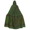 SSIMOO Green Leaf-Textured Veined Cosplay Cloak for Women – Unisex Vampire Cloak for Halloween view 1