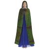 SSIMOO Green Leaf-Textured Veined Cosplay Cloak for Women – Unisex Vampire Cloak for Halloween view 2