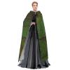 SSIMOO Green Leaf-Textured Veined Cosplay Cloak for Women – Unisex Vampire Cloak for Halloween view 3