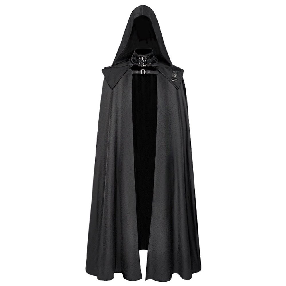 Halloween Costume Hooded Cloak for Men and Women, Gothic Medieval Cape Robe