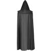 Halloween Costume Hooded Cloak for Men and Women, Gothic Medieval Cape Robe view 3