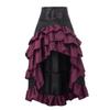 Steampunk Women's Skirt - Gothic Vintage Medieval Ruffled Asymmetrical High-Waisted Pirate Skirt for Halloween, Carnival, Victorian Renaissance Cosplay view 1