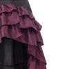 Steampunk Women's Skirt - Gothic Vintage Medieval Ruffled Asymmetrical High-Waisted Pirate Skirt for Halloween, Carnival, Victorian Renaissance Cosplay view 3
