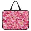 Surwin 12-Inch Laptop Sleeve with Love Heart Pattern, Handle and Dual Zippers view 1