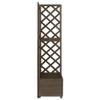 SKM Corner Trellis with Planter Box, Gray, 40 x 40 x 150 cm, Solid Fir Wood, 4.85 kg, 316412 view 2