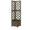 SKM Corner Trellis with Planter Box, Gray, 40 x 40 x 150 cm, Solid Fir Wood, 4.85 kg, 316412 view 4