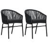 SKM Garden Chairs, 2-Piece Set, Black PE Rattan, 11.26 kg, 48135 view 1