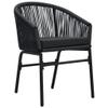 SKM Garden Chairs, 2-Piece Set, Black PE Rattan, 11.26 kg, 48135 view 2