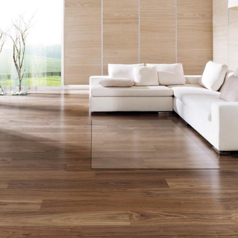 Transparent PVC Hard Floor Protection Mat, 60–390 cm