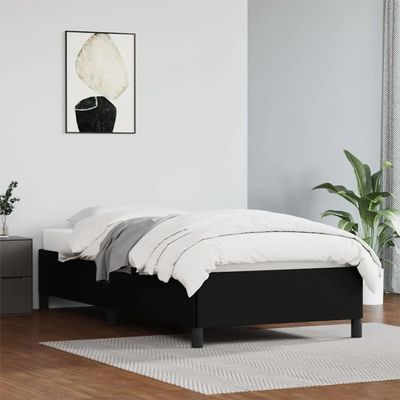 vidaXL Bed Frame Black 100x200 cm Faux Leather